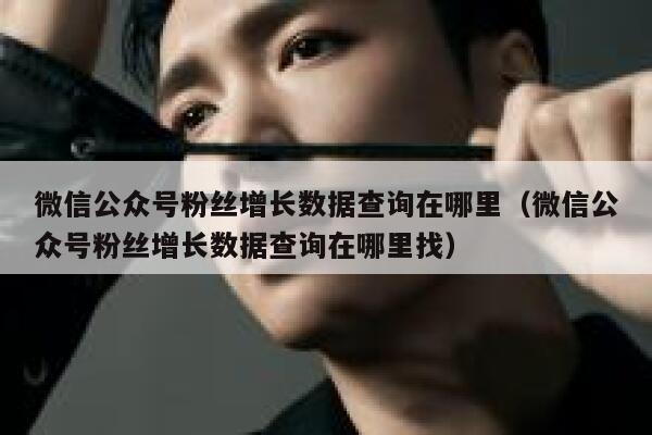 微信公众号粉丝增长数据查询在哪里（微信公众号粉丝增长数据查询在哪里找） 第1张