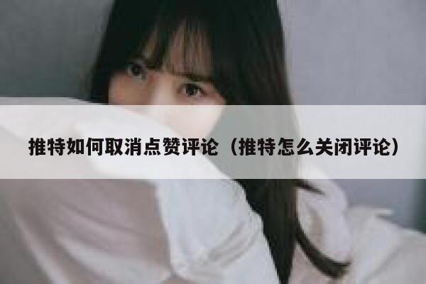 推特如何取消点赞评论（推特怎么关闭评论） 第1张