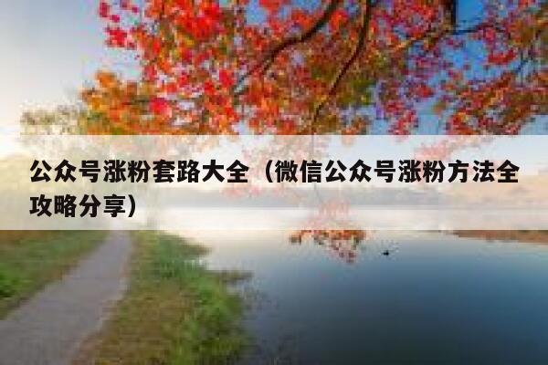 公众号涨粉套路大全（微信公众号涨粉方法全攻略分享） 第1张