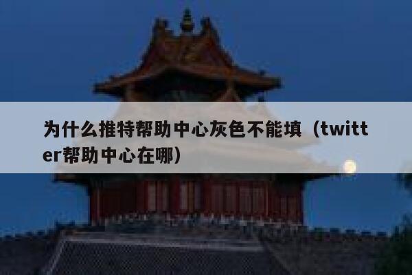 为什么推特帮助中心灰色不能填（twitter帮助中心在哪） 第1张