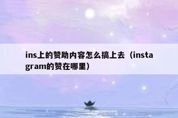ins上的赞助内容怎么搞上去（instagram的赞在哪里） 第1张