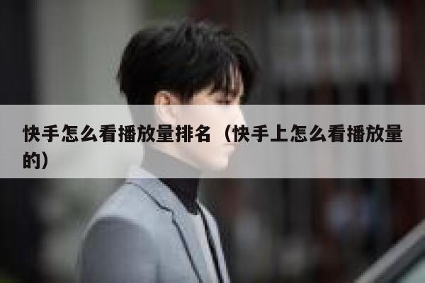 快手怎么看播放量排名（快手上怎么看播放量的） 第1张