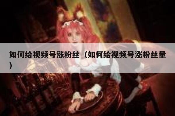 如何给视频号涨粉丝（如何给视频号涨粉丝量） 第1张