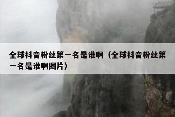 全球抖音粉丝第一名是谁啊（全球抖音粉丝第一名是谁啊图片） 第1张
