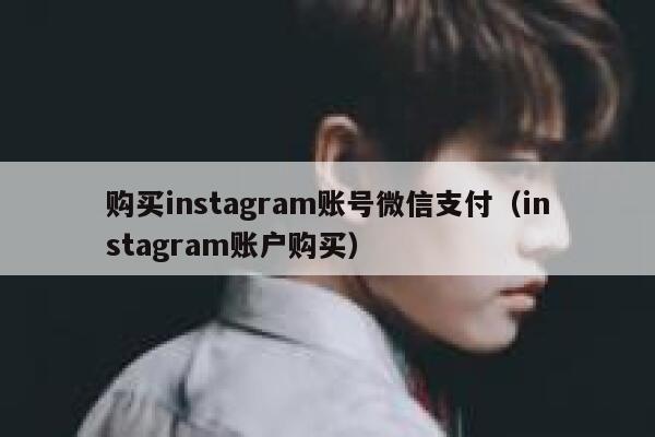 购买instagram账号微信支付（instagram账户购买） 第1张