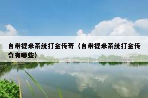 自带提米系统打金传奇（自带提米系统打金传奇有哪些） 第1张