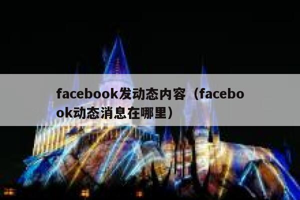 facebook发动态内容（facebook动态消息在哪里） 第1张