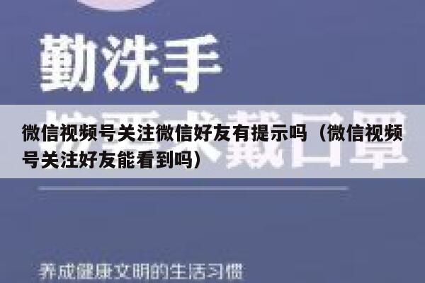 微信视频号关注微信好友有提示吗（微信视频号关注好友能看到吗） 第1张