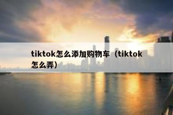 tiktok怎么添加购物车（tiktok怎么弄） 第1张