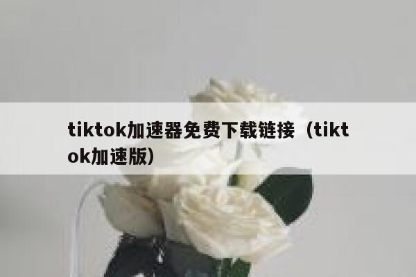 tiktok加速器免费下载链接（tiktok加速版） 第1张