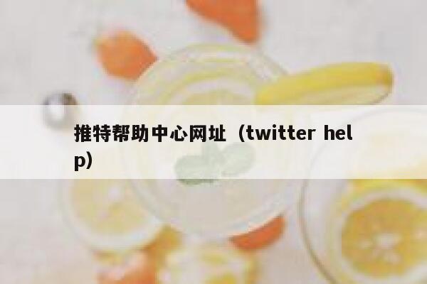 推特帮助中心网址（twitter help） 第1张