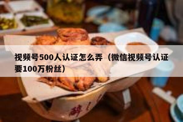 视频号500人认证怎么弄（微信视频号认证要100万粉丝） 第1张