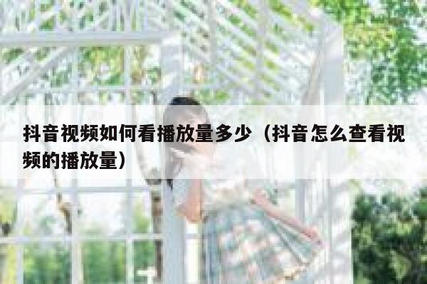 抖音视频如何看播放量多少（抖音怎么查看视频的播放量） 第1张