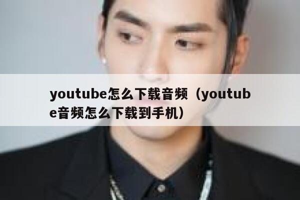 youtube怎么下载音频（youtube音频怎么下载到手机） 第1张