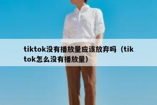 tiktok没有播放量应该放弃吗（tiktok怎么没有播放量） 第1张