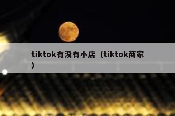 tiktok有没有小店（tiktok商家） 第1张