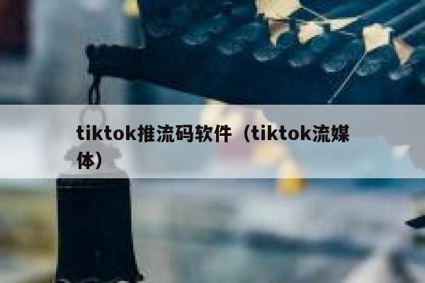 tiktok推流码软件（tiktok流媒体） 第1张