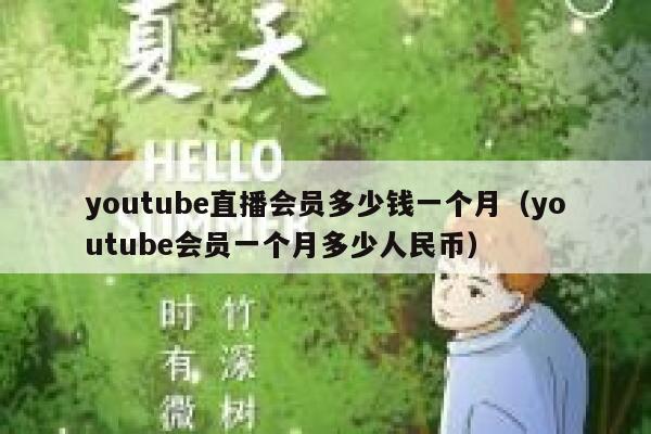 youtube直播会员多少钱一个月（youtube会员一个月多少人民币） 第1张