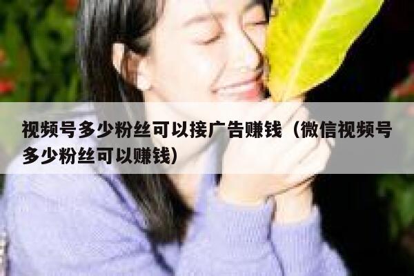 视频号多少粉丝可以接广告赚钱（微信视频号多少粉丝可以赚钱） 第1张