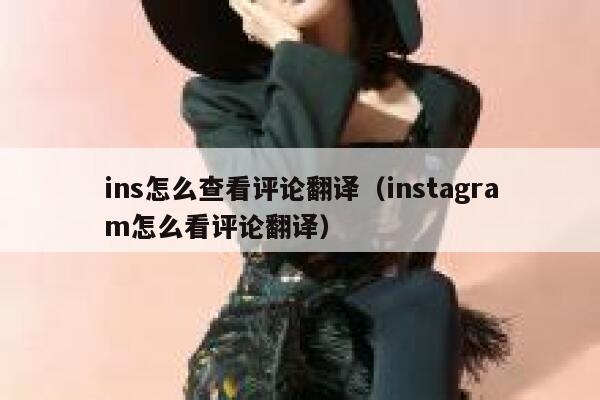 ins怎么查看评论翻译（instagram怎么看评论翻译） 第1张