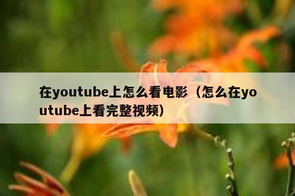 在youtube上怎么看电影（怎么在youtube上看完整视频） 第1张