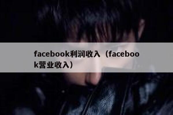 facebook利润收入（facebook营业收入） 第1张