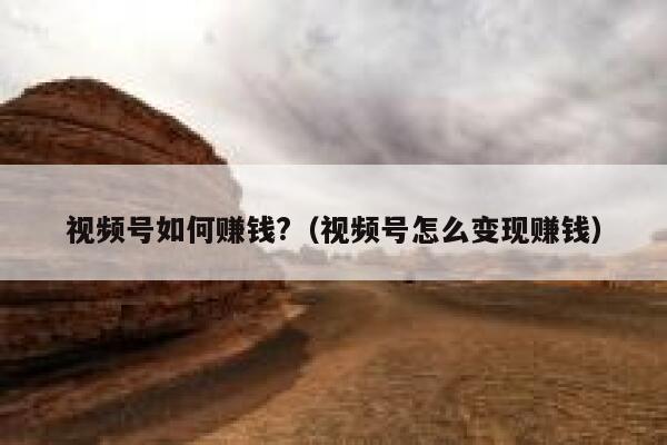 视频号如何赚钱?（视频号怎么变现赚钱） 第1张