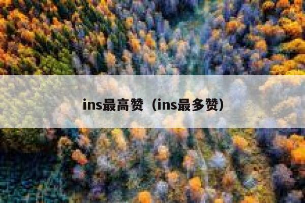 ins最高赞（ins最多赞） 第1张