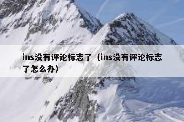 ins没有评论标志了（ins没有评论标志了怎么办） 第1张