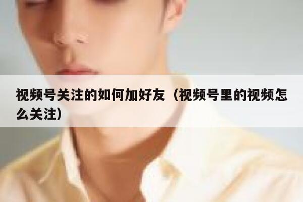 视频号关注的如何加好友(视频号里的视频怎么关注) 第1张 视频号关注的如何加好友(视频号里的视频怎么关注) 第1张