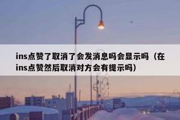ins点赞了取消了会发消息吗会显示吗(在ins点赞然后取消对方会有提示吗) 第1张 ins点赞了取消了会发消息吗会显示吗(在ins点赞然后取消对方会有提示吗) 第1张