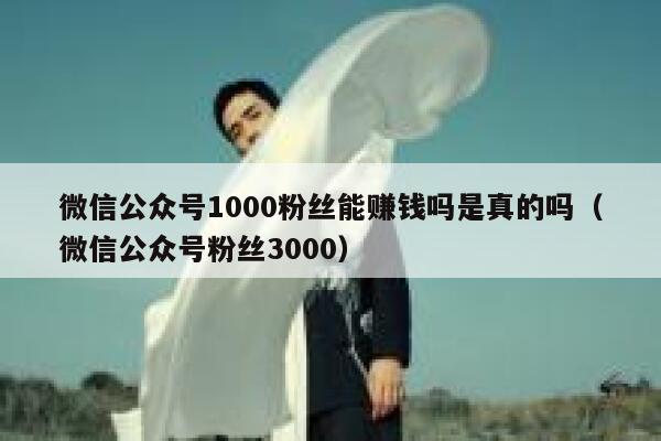 微信公众号1000粉丝能赚钱吗是真的吗（微信公众号粉丝3000） 第1张