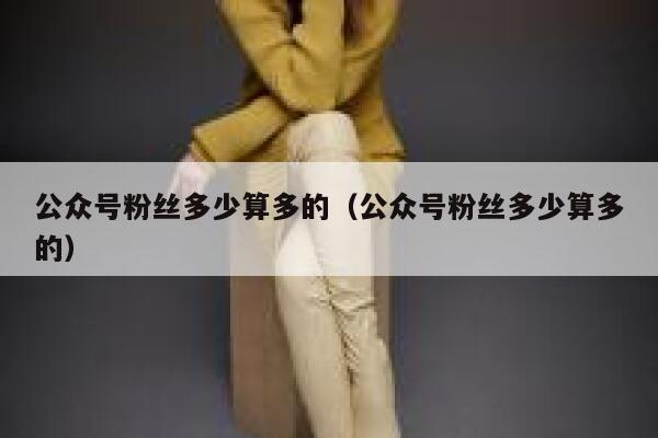 公众号粉丝多少算多的（公众号粉丝多少算多的） 第1张
