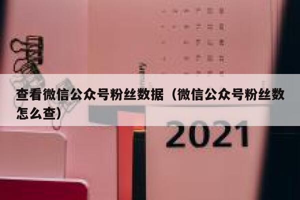 查看微信公众号粉丝数据（微信公众号粉丝数怎么查） 第1张