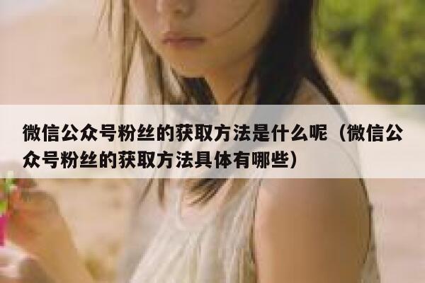 微信公众号粉丝的获取方法是什么呢(微信公众号粉丝的获取方法具体有哪些) 第1张 微信公众号粉丝的获取方法是什么呢(微信公众号粉丝的获取方法具体有哪些) 第1张