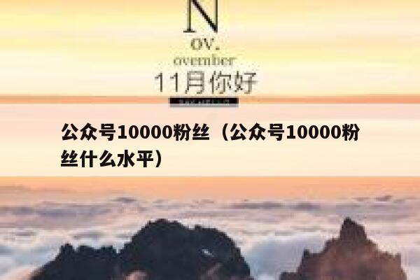 公众号10000粉丝（公众号10000粉丝什么水平） 第1张