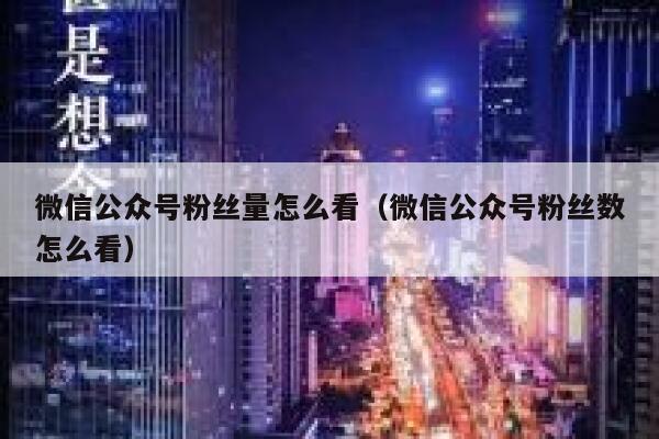 微信公众号粉丝量怎么看(微信公众号粉丝数怎么看) 第1张 微信公众号粉丝量怎么看(微信公众号粉丝数怎么看) 第1张