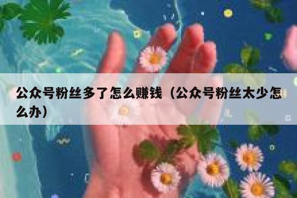 公众号粉丝多了怎么赚钱（公众号粉丝太少怎么办） 第1张