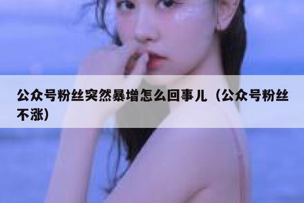 公众号粉丝突然暴增怎么回事儿(公众号粉丝不涨) 第1张 公众号粉丝突然暴增怎么回事儿(公众号粉丝不涨) 第1张