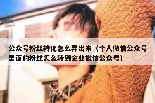 公众号粉丝转化怎么弄出来(个人微信公众号里面的粉丝怎么转到企业微信公众号) 第1张 公众号粉丝转化怎么弄出来(个人微信公众号里面的粉丝怎么转到企业微信公众号) 第1张