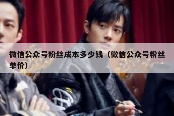 微信公众号粉丝成本多少钱（微信公众号粉丝单价） 第1张