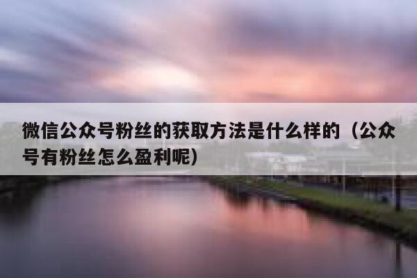 微信公众号粉丝的获取方法是什么样的(公众号有粉丝怎么盈利呢) 第1张 微信公众号粉丝的获取方法是什么样的(公众号有粉丝怎么盈利呢) 第1张