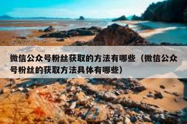 微信公众号粉丝获取的方法有哪些（微信公众号粉丝的获取方法具体有哪些） 第1张