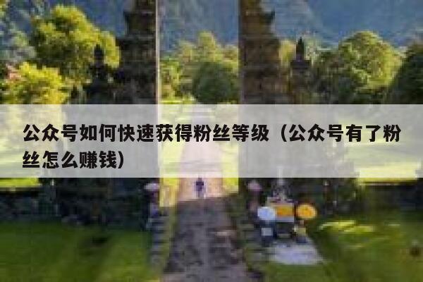 公众号如何快速获得粉丝等级(公众号有了粉丝怎么赚钱) 第1张 公众号如何快速获得粉丝等级(公众号有了粉丝怎么赚钱) 第1张