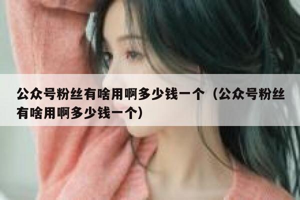 公众号粉丝有啥用啊多少钱一个(公众号粉丝有啥用啊多少钱一个) 第1张 公众号粉丝有啥用啊多少钱一个(公众号粉丝有啥用啊多少钱一个) 第1张