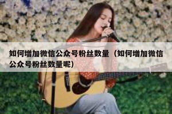 如何增加微信公众号粉丝数量(如何增加微信公众号粉丝数量呢) 第1张 如何增加微信公众号粉丝数量(如何增加微信公众号粉丝数量呢) 第1张