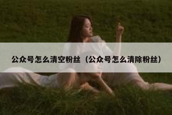 公众号怎么清空粉丝(公众号怎么清除粉丝) 第1张 公众号怎么清空粉丝(公众号怎么清除粉丝) 第1张