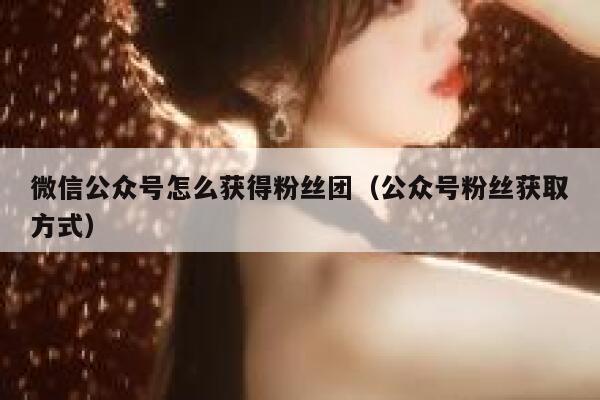 微信公众号怎么获得粉丝团(公众号粉丝获取方式) 第1张 微信公众号怎么获得粉丝团(公众号粉丝获取方式) 第1张