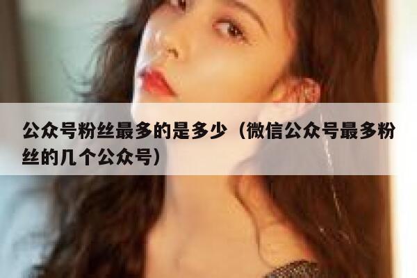 公众号粉丝最多的是多少(微信公众号最多粉丝的几个公众号) 第1张 公众号粉丝最多的是多少(微信公众号最多粉丝的几个公众号) 第1张