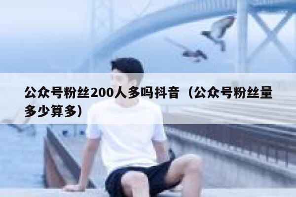 公众号粉丝200人多吗抖音（公众号粉丝量多少算多） 第1张